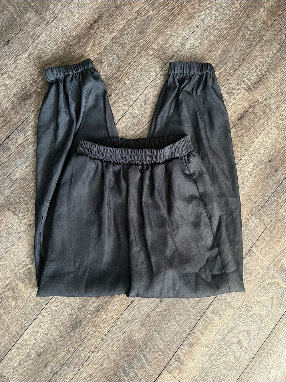 Cider Black Elastic-Waist Track Joggers